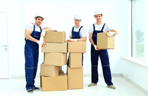 Team member loading goods safely into a van