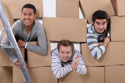 Professional movers loading items for a local move in Archway