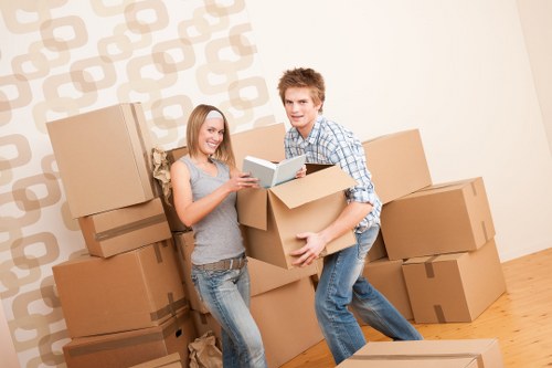 Furniture being loaded carefully for a North London house move
