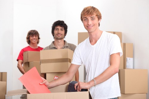 Office furniture and equipment being loaded for an Archway workplace move